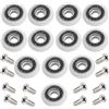 Dtoterul Rotelle per Box Doccia 12 pezzi Cuscinetti Box Doccia 23 mm Rotelline Box Doccia Ruote Doccia Porta Scorrevole Guide di Scorrimento per Porte con Viti per Porta Della Doccia