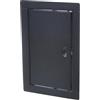 Aqbau® Sportello di ispezione, nero, 15 x 30 cm, in metallo, con chiusura a scatto, porta di ispezione, ispezione, sportello di manutenzione a secco, montaggio a sinistra/destra
