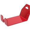 Relaxdays 4X Portabici da Muro, Rastrelliera Bicicletta, a Parete Porta Bici, Gancio per Pedali, L x P: 10 x 14,5 cm, Rosso
