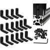 Iverntech 16Pcs Nero Serie 3030 L-Forma Interna Interno Angolo Angolo Connettore Staffa Giunto con Viti Chiave per Serie 30x30 Profilo di Estrusione In Alluminio Slot 8mm