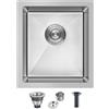 Mesida SUS304 - Lavello da cucina in acciaio inox, rettangolare, 33 x 38 cm
