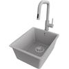 PRIMAGRAN Lavandino sottotop al Mobile 40cm + Rubinetto, 36x44cm