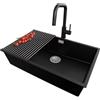 PRIMAGRAN Lavandino sottotop Nero - London, 76x47cm