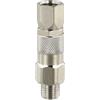 Gastagrav Giunto girevole da 1/4 in acciaio inox per spruzzatori airless - Connettore per tubo flessibile girevole a 360° per evitare che si attorcigli, compatto raccordo da 6,6 cm per