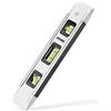 DOWELL Livella Magnetica Torpedo Mini Livella a Bolla in Scatola Livella a Spirito con Telaio in Lega 180/90/45 Gradi 22,86 cm (1, Bianco)
