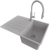 PRIMAGRAN Lavandino da Cucina Tutto Grigio - Copenhagen Top, 70x50cm