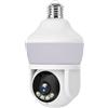 ONNO Telecamera di Sicurezza a Lampadina 1080P Senza Fili Interno Esterno, 355° Panoramica WiFi Rilevamento Movimento, Audio Bidirezionale, Visione Notturna a Colori, Attacco E27 Installazione Facile