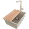 PRIMAGRAN Lavandino sottotop al Mobile 40cm + Rubinetto, 36x47cm