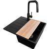 PRIMAGRAN Lavandino da Cucina Nero - Copenhagen Top, 55x50cm