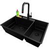 PRIMAGRAN Lavandino da Cucina al Mobile 80cm + Rubinetto, 78x53cm