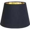 Sinta 9 Paralumi Moderni Paralume Conico di Ricambio Nero Tessuto Stile Semplice Ombreggiatura Luce Con Fodera Oro per Lampada da Tavolo/Lampada da Parete E27/E14