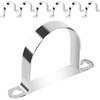 YFLeomry 6 fascette stringitubo, 80 mm, in acciaio inox, per il fissaggio | Staffa universale per tubi in metallo, morsetto di fissaggio per tubi dell'acqua, cavi, condutture