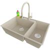 PRIMAGRAN Lavandino da Cucina Beige - Parigi Chef, 78x53cm