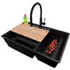 PRIMAGRAN Lavandino da Cucina al Mobile 80cm + Rubinetto, 78x53cm