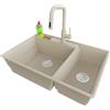PRIMAGRAN Lavandino da Cucina al Mobile 80cm + Rubinetto, 78x53cm