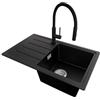 PRIMAGRAN Lavandino da Cucina Nero - Copenhagen Easy, 70x44cm