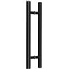 LRYELWA 1x Maniglia per Porta Doccia in Acciaio Inossidabile,Pomello Doppia Barra laterale per Porte Scorrevoli in Vetro,Maniglioni per Hotel Home Club Office Store (Nero,Distanza Fori 300mm)