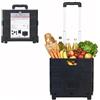KOMBO - Carrello Trolley Pieghevole Portatutto con Ruote e Manico Telescopico Estensibile 38x83,5x33 cm - Box in Plastica Rigida Richiudibile