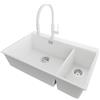 PRIMAGRAN Lavandino da Cucina Bianco - Oslo Duo Top, 78x50cm