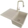 PRIMAGRAN Lavandino da Cucina Tutto Beige - Copenhagen Top, 70x50cm