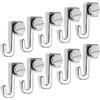 QWORK® Set da 10 ganci per quadri mini per binari per quadri, altezza regolabile, capacità di carico 4 kg