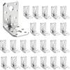WEXFFU Staffa Angolare 52x35mm, Staffa a L in Ferro Zincato Spessore 1,6mm