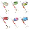 HOMOCONO 6 Pezzi Esche Artificiali Metalliche con Gancio per Pesca, Lega di Alluminio e Pp, Leggere e Resistenti, Attrezzatura per Pescatori su Fiumi e Laghi, Facili da Trasportare