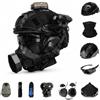 cuguoe Kit casco integrale FAST PJ: cuffia, luce e occhiali