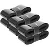 NUOBESTY Nastro Grip Antiscivolo Nero per 6 Pezzi Racchetta da Tennis in Pu | Impugnatura Bici e Racchetta, Assorbe Sudore, Antiusura, Facile da Portare
