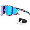 KAPVOE Occhiali da Ciclismo 3 Lenti UV400 TR90 Uomo Donna K76