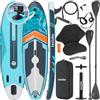 tectake® Tavola SUP Gonfiabile 288 cm, Sedile Kayak, 200 kg, Antiscivolo