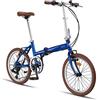 PACTO TWELVE Bici Pieghevole - Bicicletta Pieghevole di Alta Qualità - 27 cm Telaio in Alluminio - 20 Pollici Ruote in Alluminio - 6 Ingranaggi - V-Freni - Facile da Piegare (Blu)