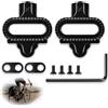 Zolara Piastre per scarpe da bicicletta, universali SPD, in acciaio inox, compatibili con SPD SH51 SH56, per mountain bike, ciclismo su strada e ciclismo indoor (nero)