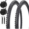 SIMEIQI Coppia di pneumatici di ricambio per mountain bike, 24 x 1,95 (54 - 507), pieghevoli, per mountain bike da 24 x 1,95, 24 x 2,10, 24 x 2,125, MTB ibrida e fuoristrada