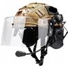 cuguoe Casco protettivo da esterno in ABS leggero con ammortizzatore in EPP | Casco Modulare Taglio Alto, Mimetico, Visiera, Cuffie Audio, 50-57 Cm