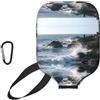 Generic Manicotto protettivo di stoccaggio del neoprene della pagaia di Pickleball della stampa | Custodia morbida in neoprene con tasca esterna in rete e moschettone per attività sportive nel tempo libero