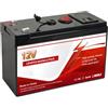 HJGHY Batteria Portatile al Litio da 12 V | Batteria al litio ferro fosfato da 12 V 15 Ah, batteria al litio da 12 Volt per esterni per ecoscandaglio con caricabatterie