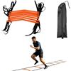 AzulLanse Accessori per allenamento, scala per agilità, 7 gradini, 3,5 m, frecce per migliorare la velocità, attrezzatura per esercizi sportivi per calcio, scala di coordinazione