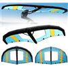 Generic Vela gonfiabile da surf 6㎡ con finestra, attrezzatura da surf portatile per adulti, ideale per kiteboarding in acqua e neve