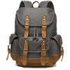 Pitycbo Zaino da Viaggio Impermeabile Zaino Tela Zaino Vintage Zaino Outdoor con Struttura Robusta in Tela E Fibbie Metalliche Grande Tasca Frontale con, Grigio