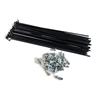 WANGSHAOWEI Raggi per Bicicletta Raggi e capezzoli in Acciaio ad Alto tenore di Carbonio 13G for Bicicletta E-Bike/Ferro da Calza 130/137/190/204/209/210/214/220/243/250 mm(Black 13G 130mm 5set)