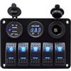 MAJORMENCH Pannello 24v 2 USB Combinato Interruttori 5 Vie 12v