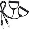 NIDONE 2 fasce di resistenza con clip, cavi per esercizi neri, 80 cm