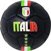 CUCUBA Pallone da Calcio Italia da Allenamento o Partita con Scritta e Scudetto Tricolore Misura 5 Regolamentare Colore Nero