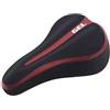 HavenlyCove Comodo coprisedile imbottito in gel con design traspirante per MTB per selle cruiser - Cuscino antiscivolo in silicone 29,5 x 17 cm (rosso)