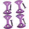 Elchuiaby Coperture per tacchetti per bici da strada per Speedplay per azione zero leggera Scudi in lega di metallo Protezioni per piedi Scarpe da ciclismo 3,9 x 2,6 cm (viola)