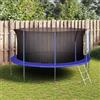 ZXQVLMRS Rete di sicurezza per trampolino rotondo da 3,05 m con 6 aste, rete di ricambio per trampolino da giardino con cerniera, rete di protezione in PE resistente alle intemperie
