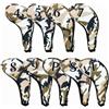 Generic 9 Pezzi Copricapo Mazze da Golf Copri Testa Set Protezione Testine Materiale Resistente Bordi Rinforzati Cerniera Affidabile Identificatori Grandi Adatto a Campo da Golf Spostamenti