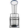 Aangeebone Allenatore passamontagna regolabile, bersaglio rete pallavolo trasportabile, altezza regolabile 1,7-3,3 m, vassoio raccogliere, angolo 0-90°, per giardino, scuola, palestra