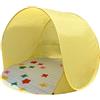Yeaxxsqy Tenda da spiaggia pop-up giallo chiaro per 3-4 persone con protezione anti-UV